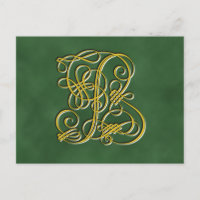 Letra fancy Royal Monograma B