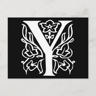 Postal Letra fancy Y