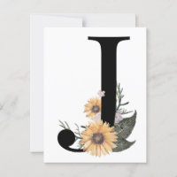 Letra floral tipografía J