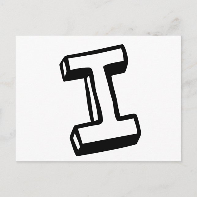 Postal Letra I (Anverso)