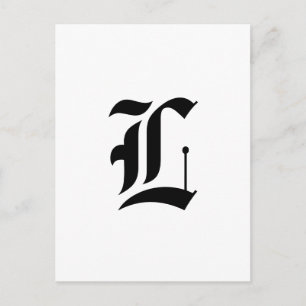 Postal Letra inglesa antigua personalizado (p. ej. L para