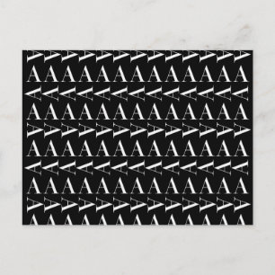 Postal Letra inicial A de monograma