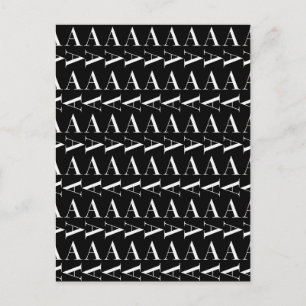 Postal Letra inicial A de monograma