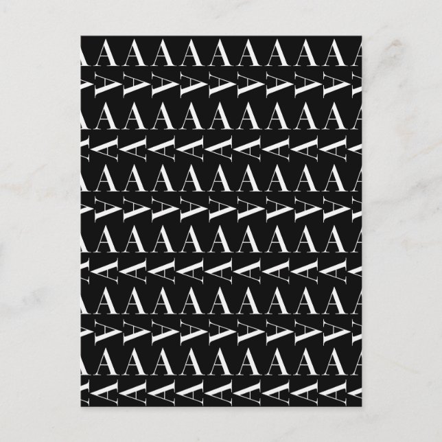 Postal Letra inicial A de monograma (Anverso)