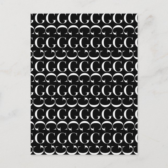 Postal Letra inicial de monograma G (Anverso)