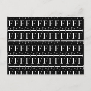 Postal Letra inicial del monograma F