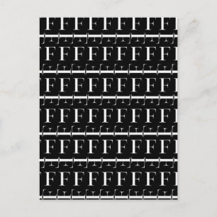 Postal Letra inicial del monograma F