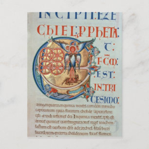 Postal Letra inicial 'E' Et factum est