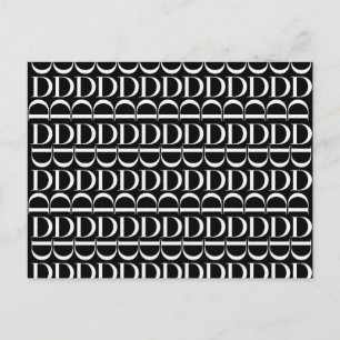 Postal Letra inicial monograma D