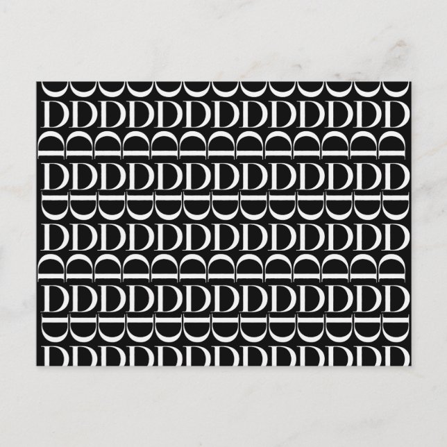 Postal Letra inicial monograma D (Anverso)