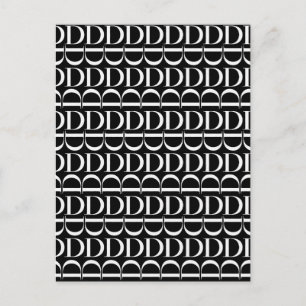 Postal Letra inicial monograma D