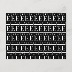 Postal Letra inicial monograma E