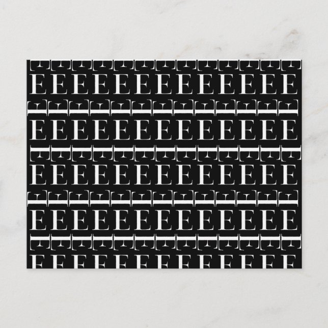 Postal Letra inicial monograma E (Anverso)