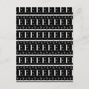 Postal Letra inicial monograma E