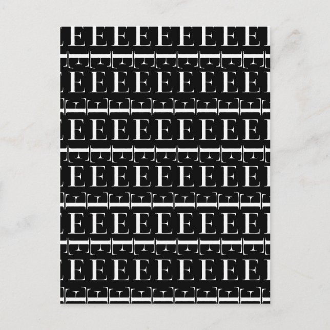 Postal Letra inicial monograma E (Anverso)