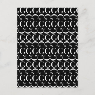 Postal Letra inicial monograma G