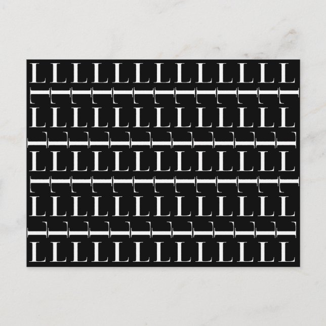 Postal Letra inicial monograma L (Anverso)