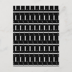 Postal Letra inicial monograma L