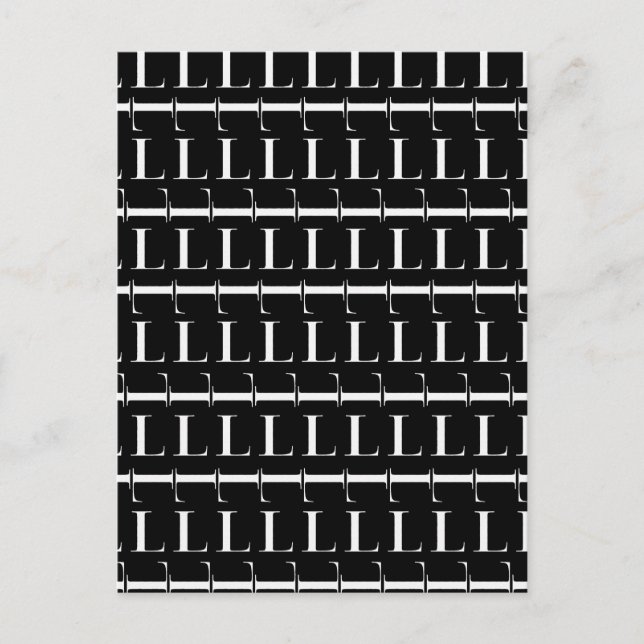 Postal Letra inicial monograma L (Anverso)