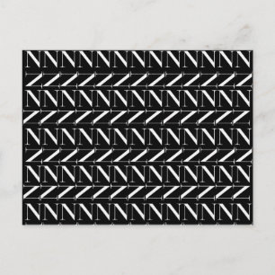 Postal Letra inicial monograma N