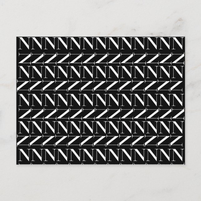 Postal Letra inicial monograma N (Anverso)