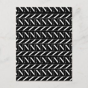 Postal Letra inicial monograma N