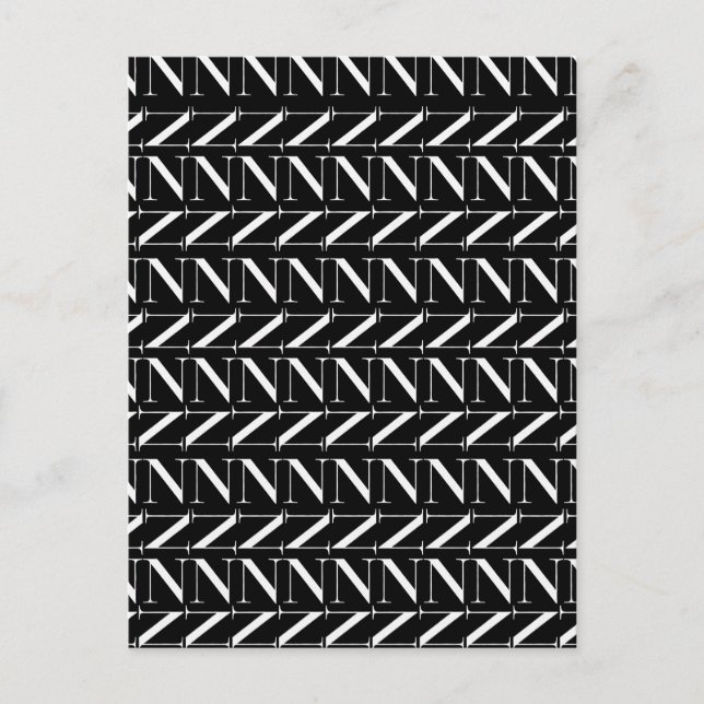 Postal Letra inicial monograma N (Anverso)