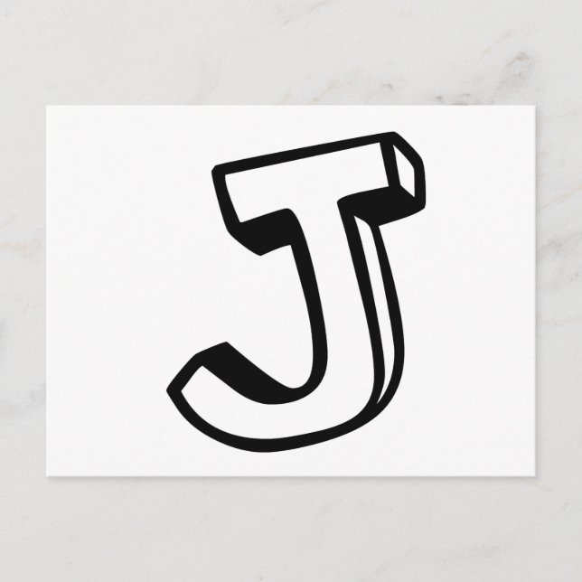 Postal Letra J (Anverso)