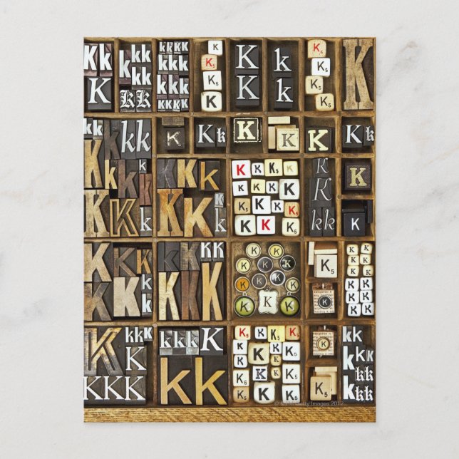 Postal Letra K (Anverso)