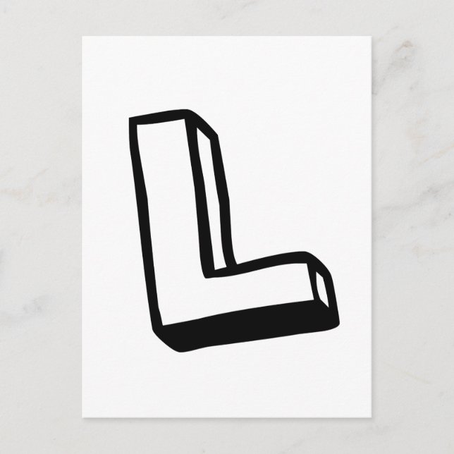 Postal Letra L (Anverso)