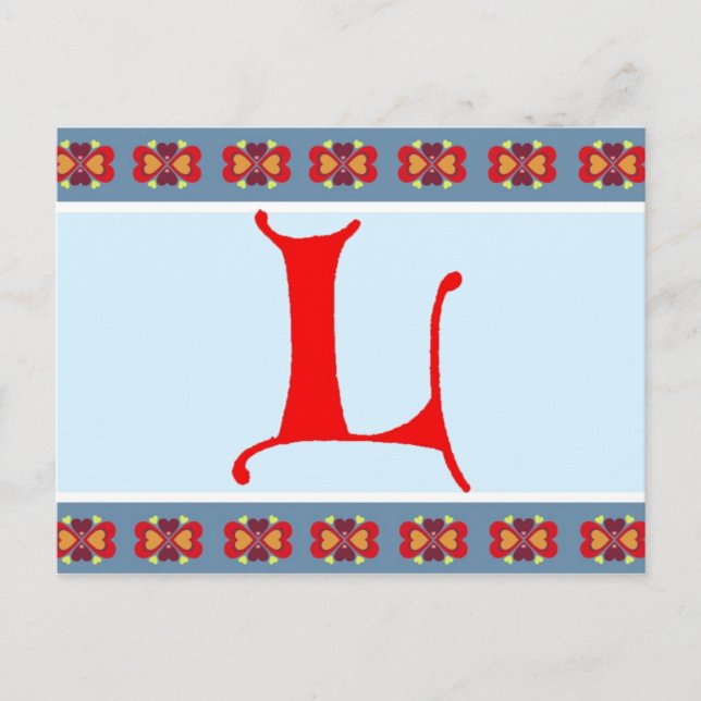 Postal Letra L (Anverso)