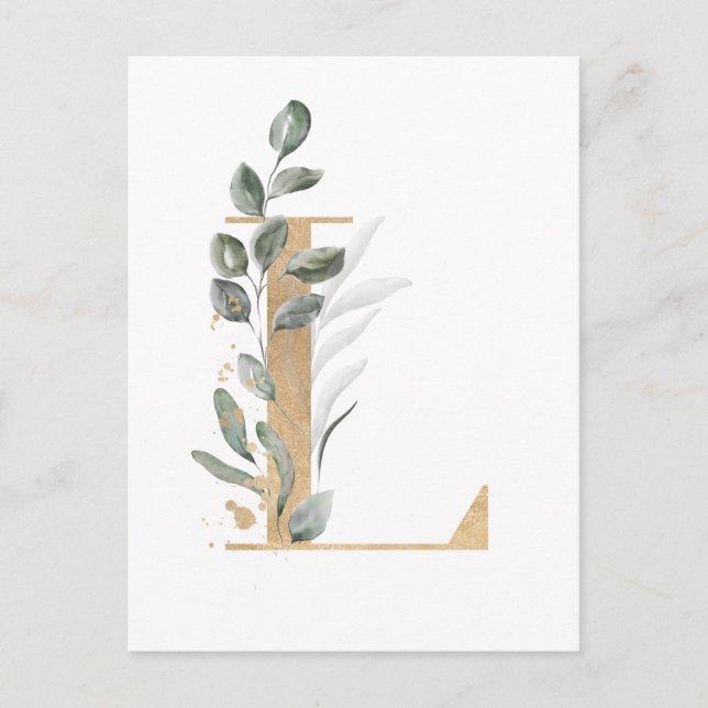 Postal Letra L monograma (Anverso)