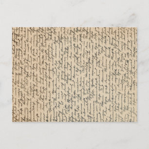 Postal Letra manuscrita vintage
