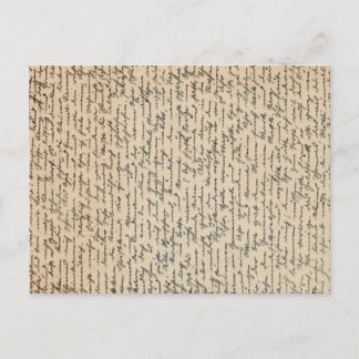 Postal Letra manuscrita vintage
