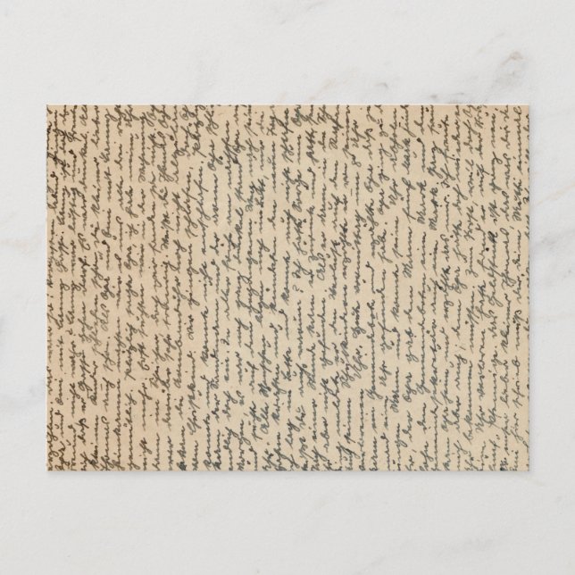 Postal Letra manuscrita vintage (Anverso)