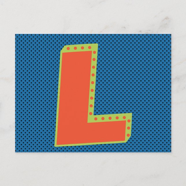 Postal Letra más grande perdedora L (Anverso)