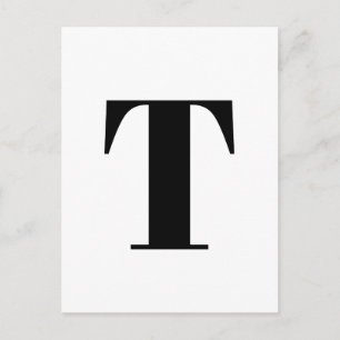 Postal Letra moderna   Minimalista alfabeto personalizado