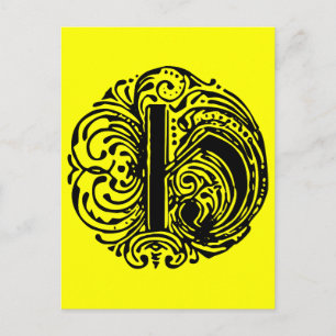 Postal Letra monarquia "H"