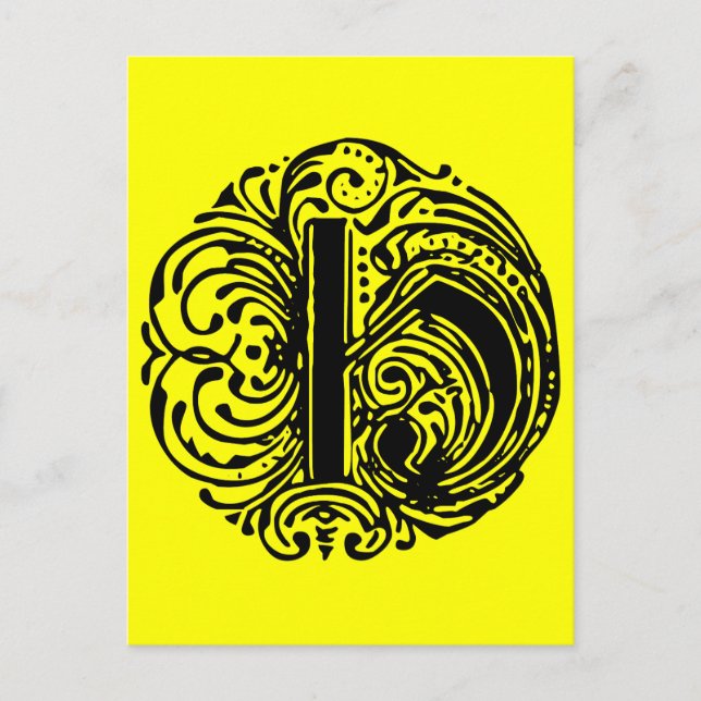 Postal Letra monarquia "H" (Anverso)