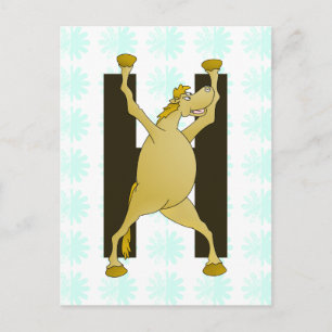 Postal Letra monográfica H personalizada