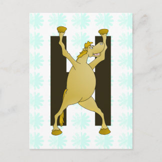 Postal Letra monográfica H personalizada