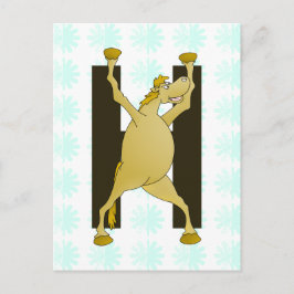 Postal Letra monográfica H personalizada