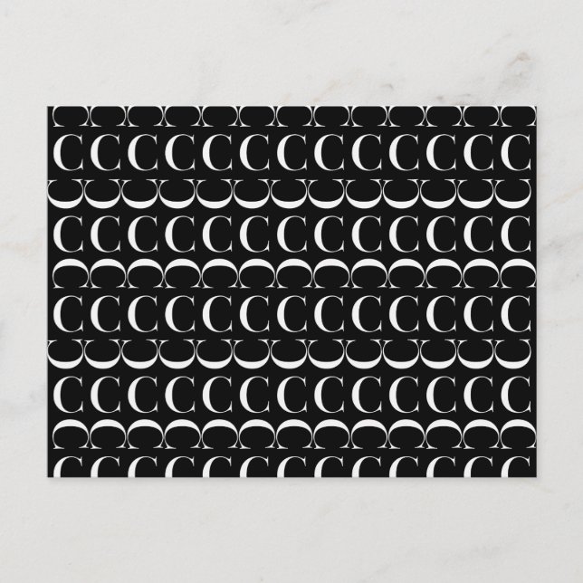 Postal Letra monográfica inicial C (Anverso)