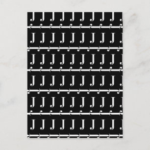 Postal Letra monográfica inicial J