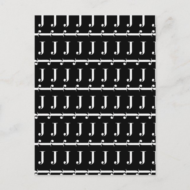 Postal Letra monográfica inicial J (Anverso)