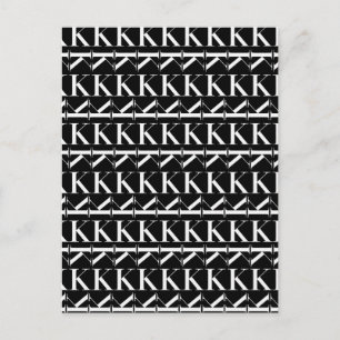 Postal Letra monográfica inicial K