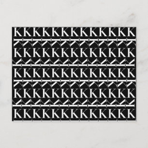 Postal Letra monográfica inicial K