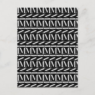 Postal Letra monográfica inicial M