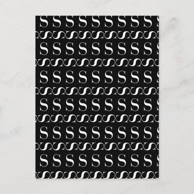 Postal Letra monográfica inicial S (Anverso)