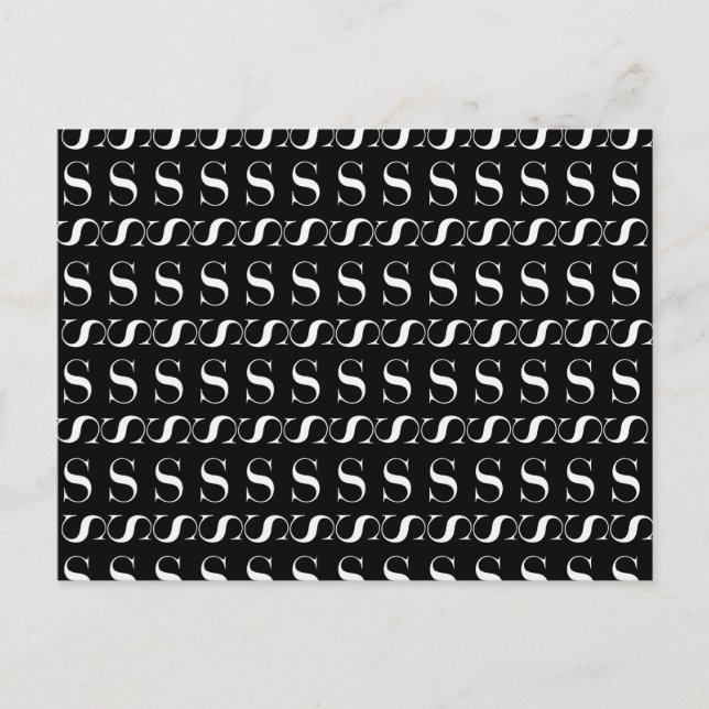 Postal Letra monográfica inicial S (Anverso)